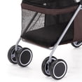 thumbnail image 5 of Dog Stroller, 4 Wheels Folding Pet Stroller Portable Cat Puppy Jogging Stroller with Multi Facetedfor Puppy Cats Rats Rabbits Outings, 5 of 5