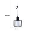 thumbnail image 5 of Benzara BM240316 Pendant Ceiling with Wire Cage Frame & Frosted Glass, Black, 5 of 5