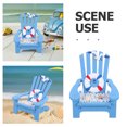thumbnail image 3 of CRAFTHROU Simulated Beach Chair Model Beach Chair Ornament Wooden Blue 1Pcs, 3 of 6