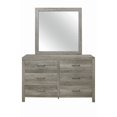 thumbnail image 3 of Topline Home Furnishings Weathered Grey Dresser with Mirror, 3 of 4