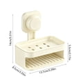 thumbnail image 3 of Fridja Christmas Decorations Wall-mounted Suction Cup Soap Dishs No-drill Double-layer Drains Rack, 3 of 6