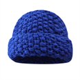 thumbnail image 2 of Women's Autumn Winter Solid Color Thickened Warm Ear Pineapple Pattern Knitted Hat, 2 of 3