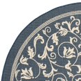 thumbnail image 2 of Safavieh CY2098-268-7R 6 Ft. - 7 In. x 6 Ft. - 7 In. Round, Indoor - Outdoor Courtyard Navy And Beige Machine Made Rug, 2 of 4
