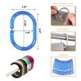 thumbnail image 3 of Clear Light Blue Plastic Shower Curtain Rings - Set of 12, 3 of 5