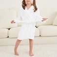 thumbnail image 4 of Splozh Kids Bathrobe Boys Girls Fashion Bathrobe Soft Robe Hooded Robe Cloth Cotton Bathrobe White,2-3 Years, 4 of 5