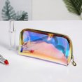 thumbnail image 3 of Holographic Makeup Bag Clear Organizer Large Capacity Transparent Cosmetic Toiletry Pouch New, 3 of 5