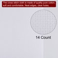 thumbnail image 4 of Unique Bargains 2 Pcs 14 Fils Tissu Brodé Point de Croix 20 par 28 Pouces, Blanc Pur, 4 of 6