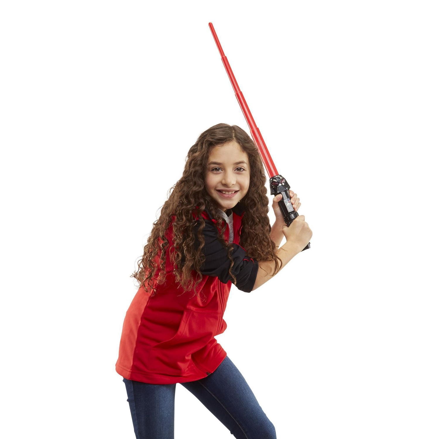 Star Wars Lightsabler Squad, sabre laser Darth Vader à lame rouge extensible, accessoire de déguisement, jouet pour enfants, à partir de 4 ans