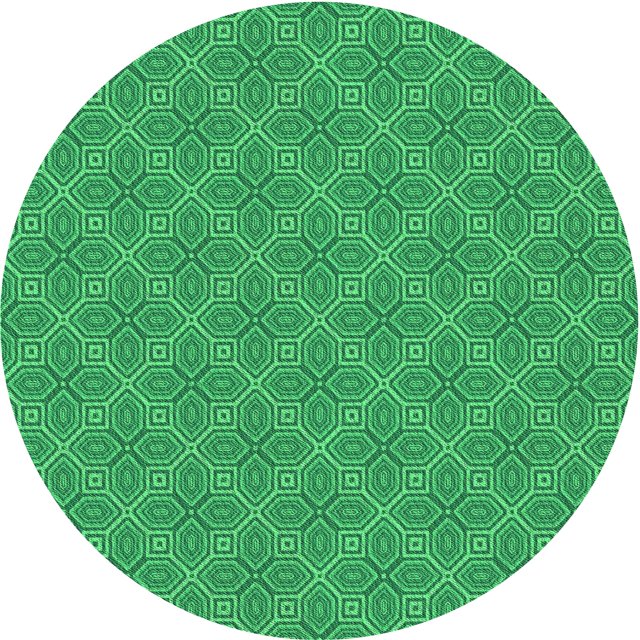 Ahgly Tapis Rond Lavable en Machine Intérieur Transitionnel Vert Néon, 3 Pieds Rond