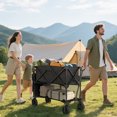 thumbnail image 2 of Outsunny Double Decker Folding Wagon Cart with 450LBS & 350L Capacity, 2 of 10
