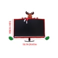 thumbnail image 3 of PEONAVET Computer Covers 1 Pack Christmas Computer Monitor Border Cover TV Monitor Cover Elastic Laptop Computer Cover for Xmas Home Office Computer Decoration, 3 of 5