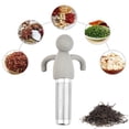 thumbnail image 3 of PEONAVET Silicone Tea Infuser Human Shaped Tea Filter Tea Making Machine Stainless Steel Tea Glass Tea Making Machine Tea Filter Creative Tea Glass, 3 of 4