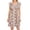 Pink, variant on Pisexur Women's Summer Casual Boho Dress Floral Print V Neck Ruffle Sleeve High Waist Flowy Chiffon Sundress Midi Beach Dresses