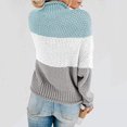 thumbnail image 4 of EGNMCR Chandails pour Femmes Hiver Femmes Tricot Couleur Assortie Col Rond Ample Décontracté Hauts de Chandail, 4 of 7
