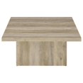 thumbnail image 3 of Coaster Devar Square Engineered Wood Coffee Table in Distressed Pine, 3 of 8
