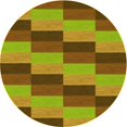 thumbnail image 1 of Ahgly Tapis Rond Lavable en Machine Intérieur Transitionnel Brun Selle, 4 Pieds Rond, 1 of 7