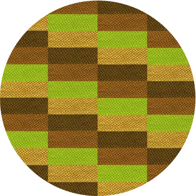 Ahgly Tapis Rond Lavable en Machine Intérieur Transitionnel Brun Selle, 4 Pieds Rond