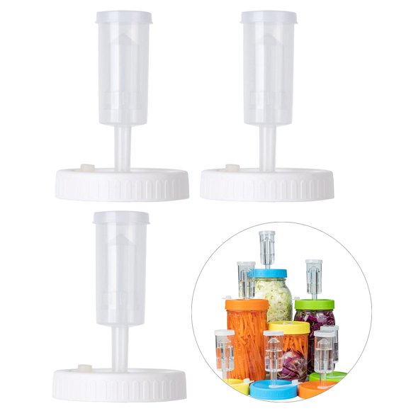 Coofit 3PCS Fermentation Lid Wide Mouth Plastic Airlock Mason Fermenting Lid Pickle Lid