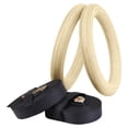 thumbnail image 4 of bedienty Gymnastics Rings Adjustable with Buckle 14.76ft Long Straps for Gym Workout 28mm Wood 28mm 25mm with scale, 4 of 6
