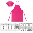 thumbnail image 2 of TOPTIE Kids Apron and Chef Hat Set, Adjustable Cotton Child Cooking Kitchen Apron, S-XXL-Hot Pink-XL, 2 of 8