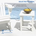 thumbnail image 3 of CoSoTower Side Table, Square Patio End Table, Weather Resistant 15" Outdoor HDPE Table for Porch, Balcony, White, 3 of 7