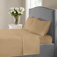 thumbnail image 1 of HLONK Fresh Linen 1200 Thread Count California King Size Deep Pocket Solid Cotton Sheet Set (California King, 1 of 2