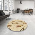 thumbnail image 4 of Ahgly Company Tapis d'Intérieur Lavables en Machine, Carrés Transitionnels Kaki Or, Carrés de 4', 4 of 7
