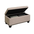 thumbnail image 4 of Convenience Concepts Designs4Comfort Pouf de Rangement 7th Avenue en Tissu Beige, 4 of 5