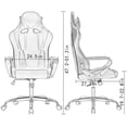 thumbnail image 3 of BestOffice Ergonomic Gaming Chair – Racing Style, Lumbar Support, Swivel Rolling, Padded Seat for Home or Desk, Black, 3 of 7