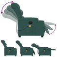 thumbnail image 3 of vidaXL Massage Recliner Chair Dark Green Fabric, 3 of 5