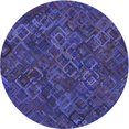 thumbnail image 1 of Ahgly Company Tapis d'Intérieur Ronds Transitionnels Bleus Lavables à la Machine, 7 Pieds Rond, 1 of 7