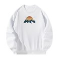 thumbnail image 1 of Xuanheng Chandail à Col Rond pour Femmes, Vêtements d'Hiver et d'Automne pour Camping, Randonnée, Maison, Bureau, Blanc, 1 of 7