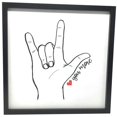 thumbnail image 5 of Bois Vous Aimer Plus Doigt Signe Décoratif Wall Art, 5 of 5