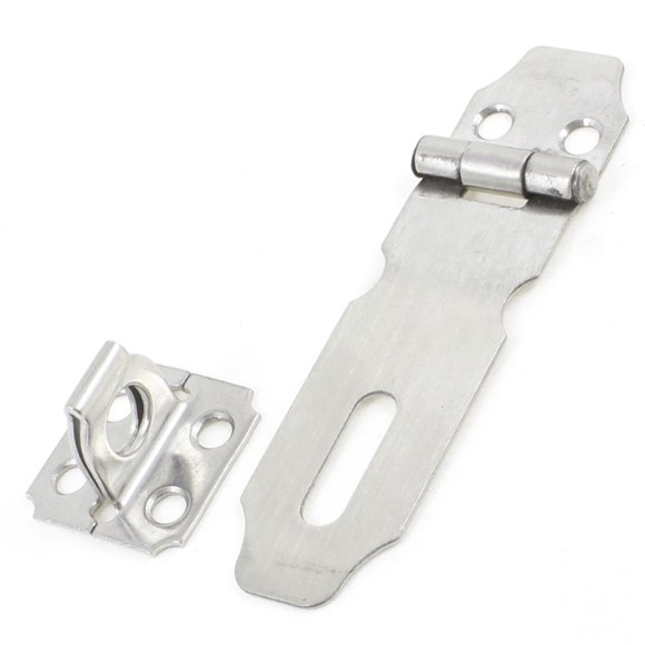 Unique Bargains Door Safety 3' Stainless Steel Padlock Hasp Staple Replacement