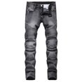 thumbnail image 1 of Birdeem Mens New Fashion Have Pockets Button Zipper Personality Denim Trend Jeans, 1 of 11