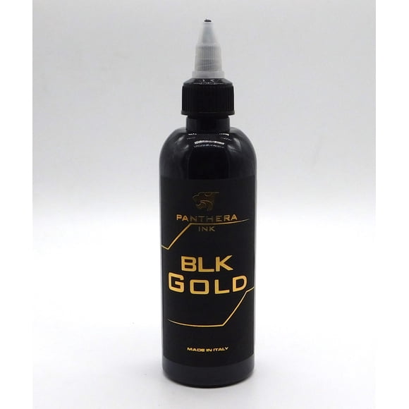 Panthera Black BLK Gold Tattoo Ink 150ml/5fl oz - Professional Tattoo Ink Suitable for All Types of Tattoos. EU Compliant