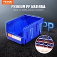 thumbnail image 2 of VEVOR Plastic Storage Bin, (5-Inch x 4-Inch x 3-Inch), Hanging Stackable Storage Organizer Bin, Blue/Red, 24-Pack, Heavy Duty Stacking Containers for Closet, Kitchen, Office, or Pantry Organization, 2 of 9