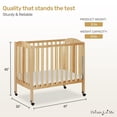 thumbnail image 3 of Dream On Me Tessa 2 in 1 Folding Portable MINI Crib, 3 of 6
