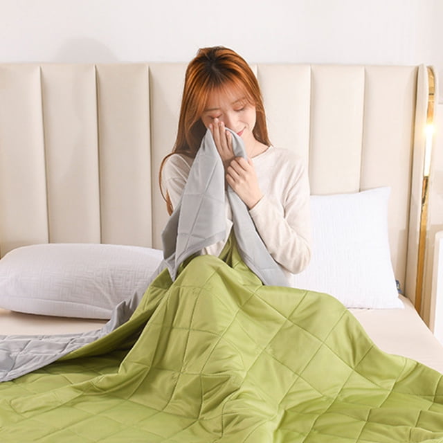 Boovnll Skin-Friendly Plain Printed Washed Cotton Summer Quilt Ventilation Quilt