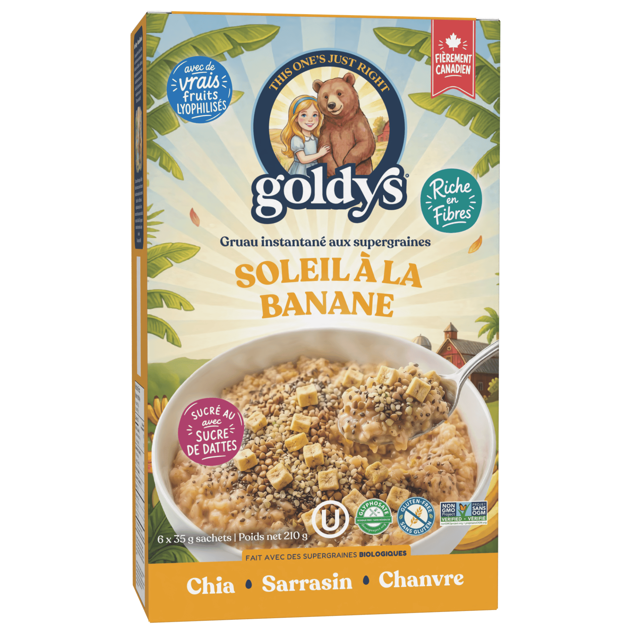 Goldy's Banana Sunrise Instant Oatmeal