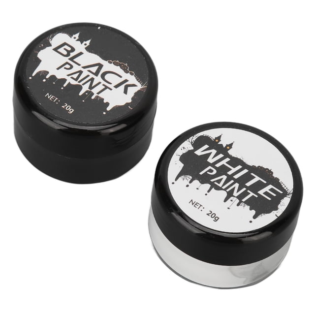 Makeup Body Paint, Easy To Apply Black And White Face Painting Kit With Brush For Cosplay