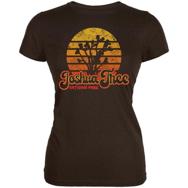 T-shirt Doux Junior Rétro Parc National Coucher de Soleil Années 70 Joshua Tree