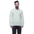 thumbnail image 1 of Atasi Printed Button Placket Traditional Kurta for Men Short Kurta Shirt for Boy Teal Blue, 1 of 1
