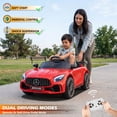 thumbnail image 3 of VOLTZ TOYS Licensed Mercedes-Benz AMG GTR 12V Kids Ride On Car - Electric Sports Car with Remote Control, LED Lights & Music - Red, 3 of 8