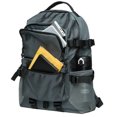 thumbnail image 3 of KAUKKO Vintage Casual polyster and Leather Rucksack Backpack (Nylon Grey), 3 of 5