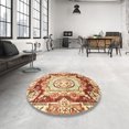 thumbnail image 3 of Ahgly Company Indoor Rectangle Abstract Brown Gold Abstract Area Rugs, 5' x 8', 3 of 6