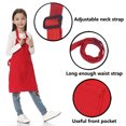 thumbnail image 2 of TOPTIE 6 Pack Kids Aprons with Pocket & Adjustable Strap, Child Chef Bib Apron for Kitchen Cooking Baking Painting-Red-M, 2 of 7