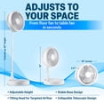 thumbnail image 3 of As Seen on TV My Foldaway Rechargeable 3-Speed Portable Folding Floor and Table Fan, Extendable 4-40 Inches, 3 of 9