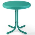 thumbnail image 1 of Afuera Living Modern Metal Patio End Table in Turquoise Gloss, 1 of 5