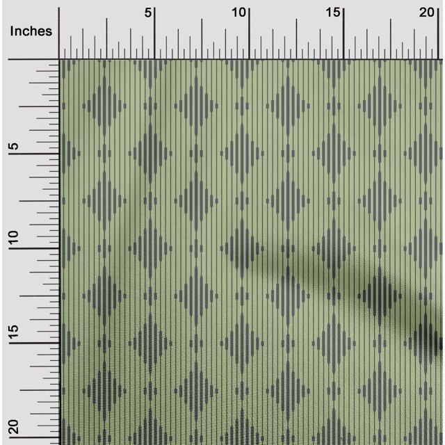 oneOone Cotton Flex Fabric Stripe & Diamond Geometric Print Fabric BTY 40 Inch Wide